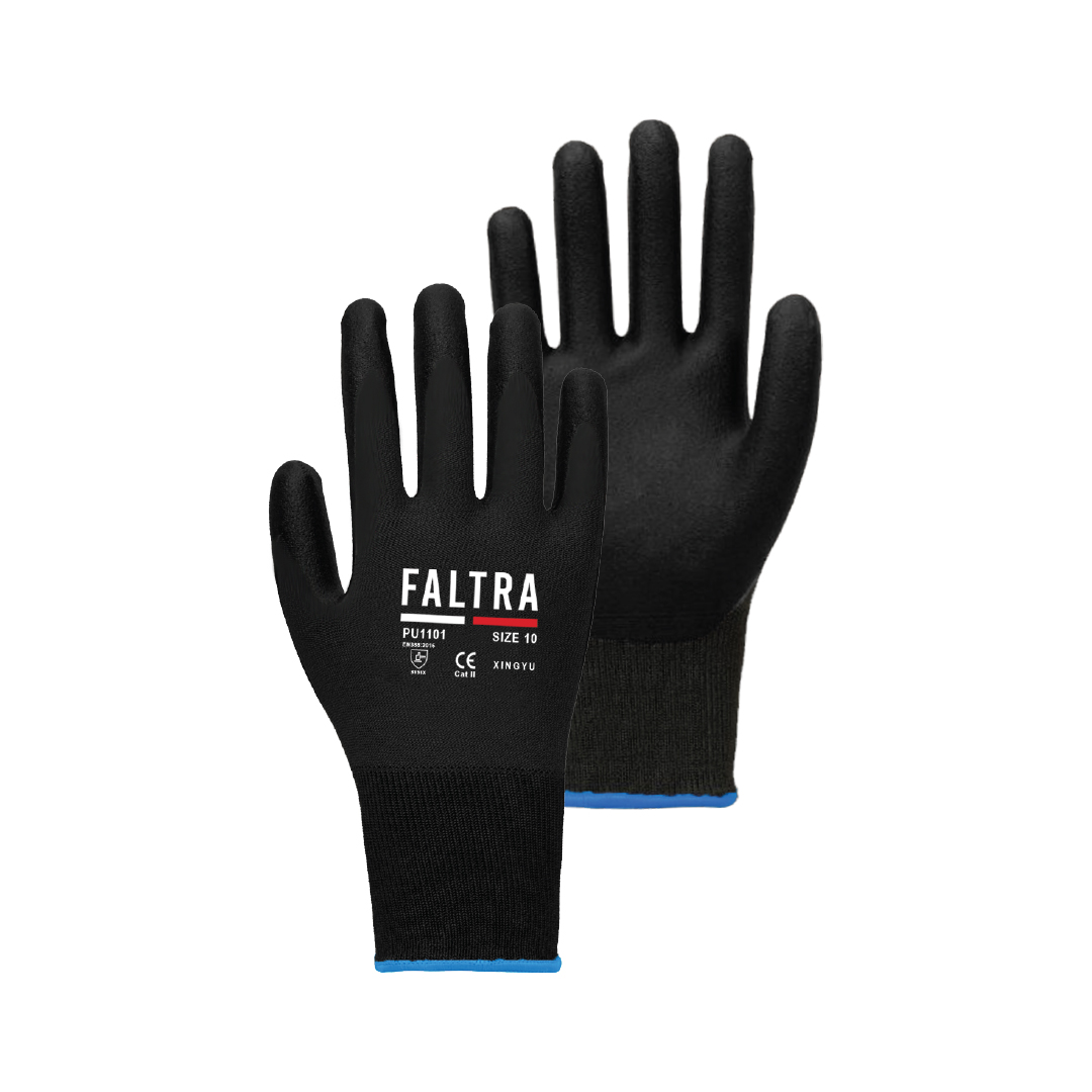 PU Coated Gloves – Black